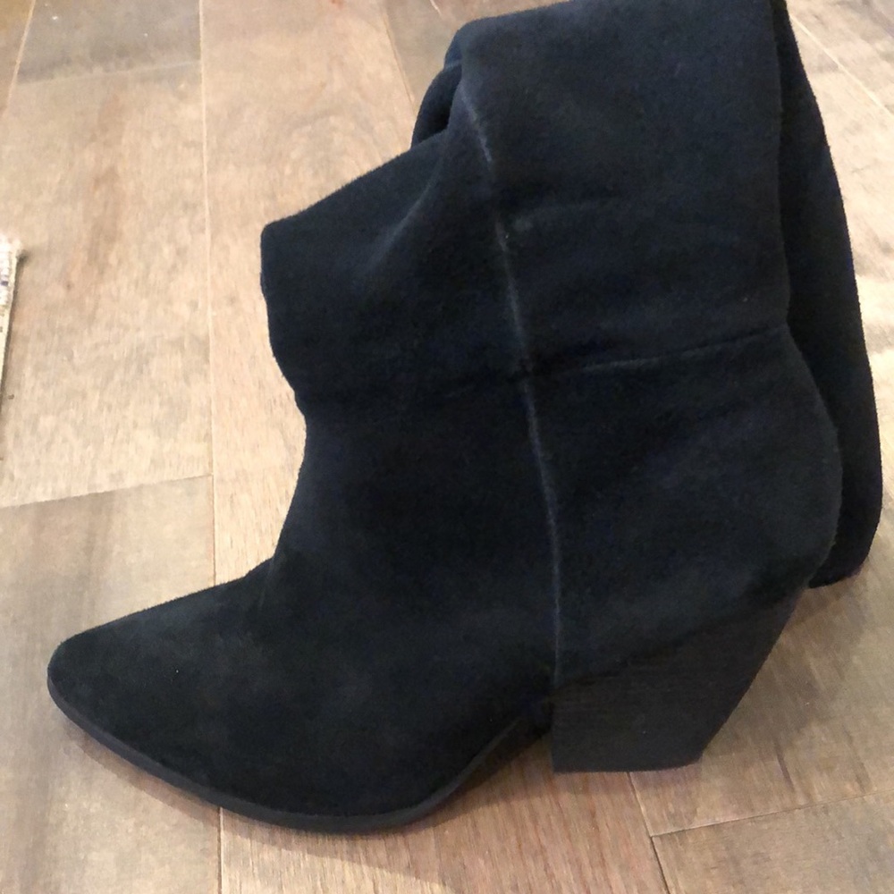 Black Suede Knee-High Boots EUC